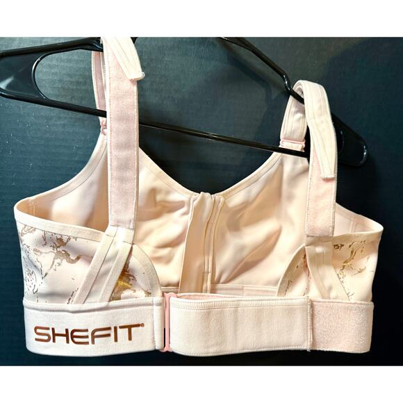SHEFIT Ultimate Sports Bras high impact straps adjustable blush pink LUXE 38-40 - Picture 2 of 7
